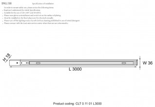 Шинопровод однофазный с питанием и заглушкой Crystal Lux CLT 0.11 01 L3000 BL